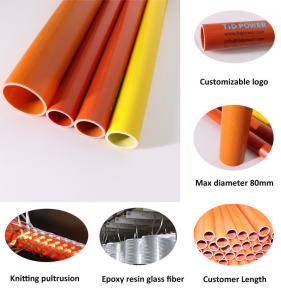 Wholesale High Strength Epoxy Fiberglass Insulation Hollow Tube / Epoxy Resin Fiberglass Pipes from china suppliers