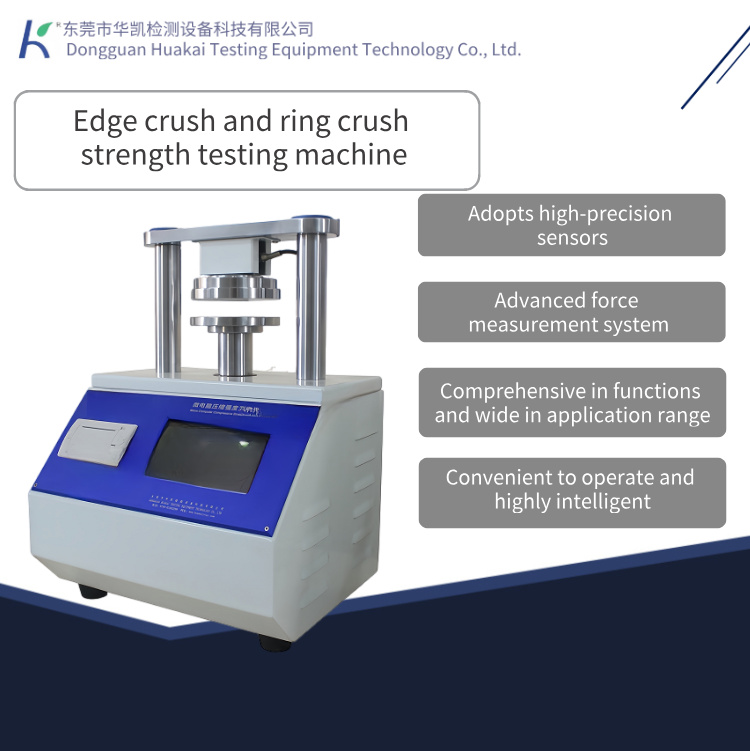 Touch Screen Edge Crush & Ring Crush Testing Machine Automatic Paperboard Compression Strength Tester