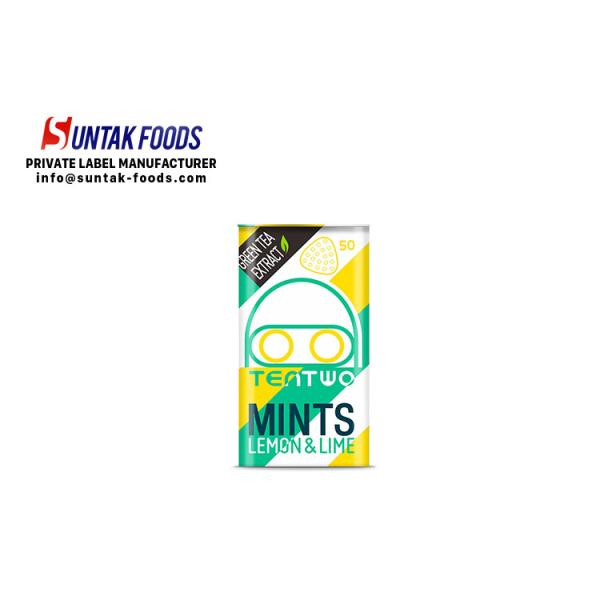 Lemon&Lime flavor sugar free mints candy with green tea extract