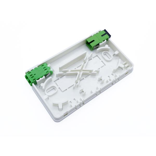 White 2SC Mini Roseta Fiber Termination Box 2 Port Wall Mounted ABS+PC Alloy OTB ODB