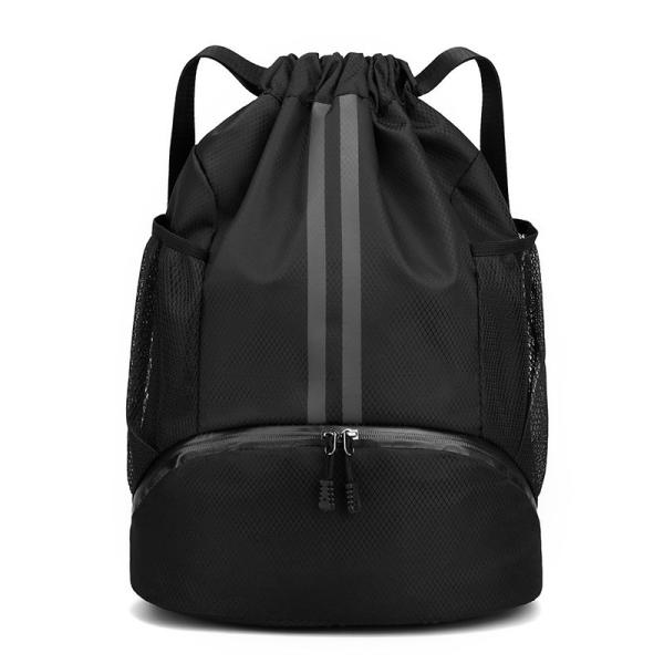 BUNDLE POCKET DRAWSTRING BACKPACK PORTABLE BASKETBALL BAG DRY WET SEPARATION SWIMMING BAG OUTDOOR SPORTS MULTI-FUNCTIONA