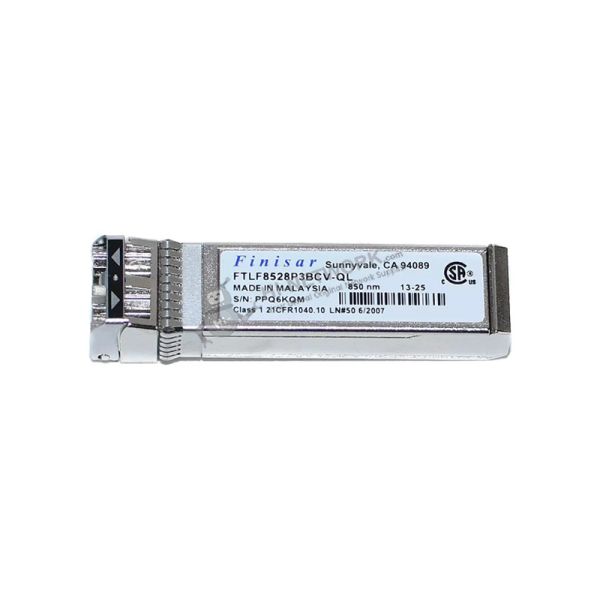 front-top-ftlf8528p3bcv-ql-datasheet 8GB Optical Finisar SFP Transceiver FTLF8528P3BCV-QL 850nm customized