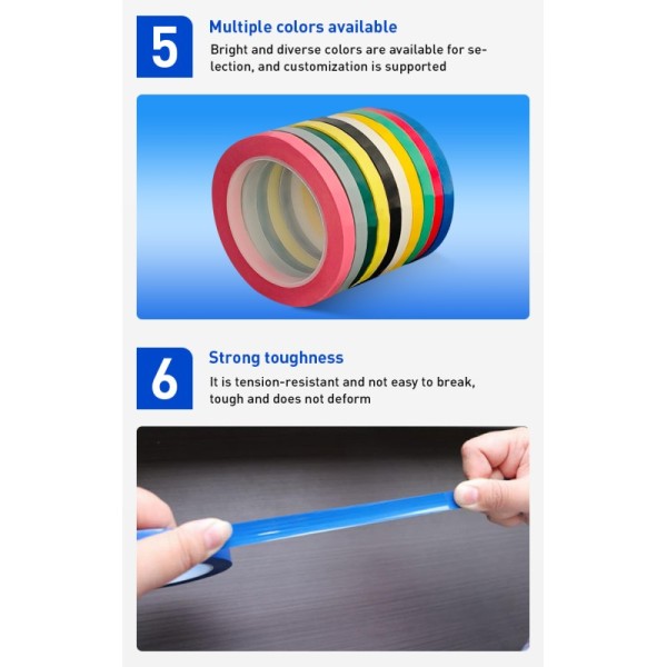 High Adhesive Colored Mylar Tape PET Polyester High Temperature Electrical Insulated Tape