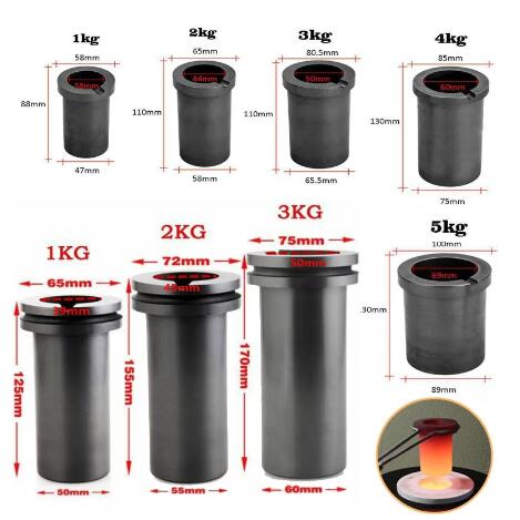 1.85g/cm3 Bulk Density Carbon Crucible for Sintering Advatange Good Wear Resistance