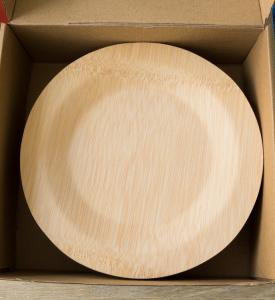 China Natural Reusable Bamboo Wooden Plates Biodegradable 7 9 10 For Cake Bread on sale