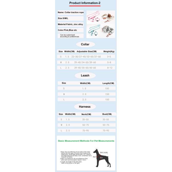 Custom Printed Harness Leash Set Pu Leather Dog Collar Leash Set