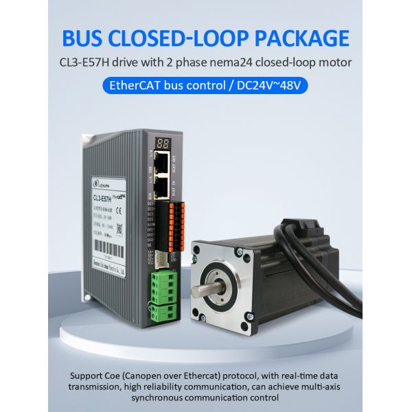 Lichuan DC Closed Loop Stepper Motor Drivers Kit 2.3N.m 2 Phase Nema24 DC24V～48V 4.0A 1000PPR
