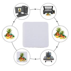 Non Slip Heat Resistant Sublimation Rubber Coasters Customized Neoprene Coasters