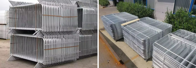 Interlocking Quick Assembly Steel Crowd Control Barrier Tool Free Event Barricade 1.1x2.1m