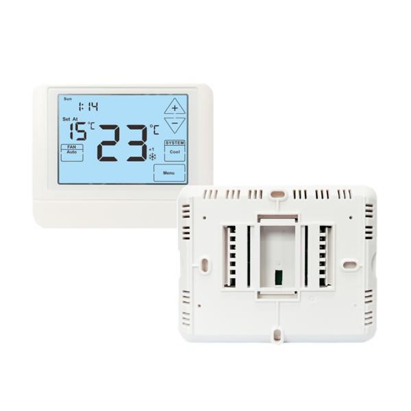 24V LCD Display Touch Screen Weekly Programmable Digital Heating Thermostat for Heating and Cooling