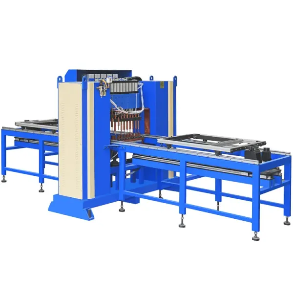 HWASHI Automatic Spot Welding Machine with 34000A Max Current 1200mm Adjustable Width and Digital Touch Screen Control for Sheet Metal