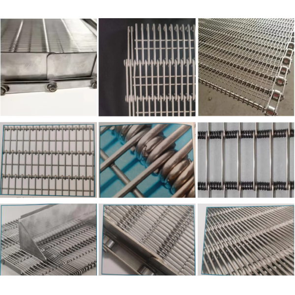 10m Length Metal Eye Link Conveyor Belt For Unloading Blanching