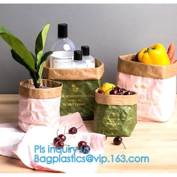 Eco-friendly Waterproof Tear Resistant Recyclable Dupont Tyvek Kraft Paper Storage Fabric Material for Laundry Bag