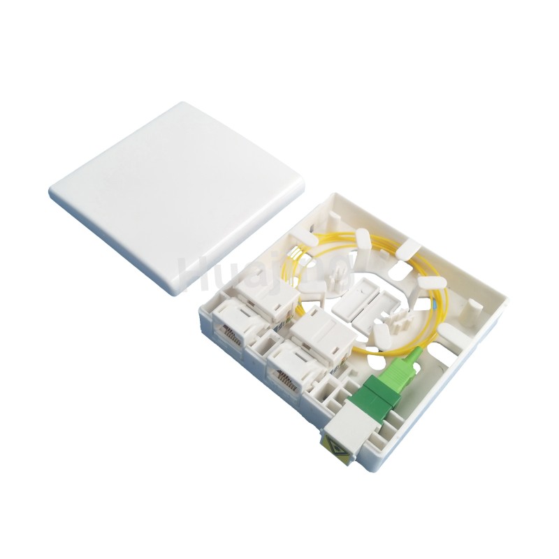 Compact Optical Fiber FTTH Panel ABS Fire Retardant Material With Adapter