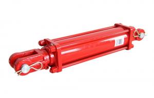 China 40Cr Two Way Hydraulic Cylinder For Front End Loader Red Color on sale