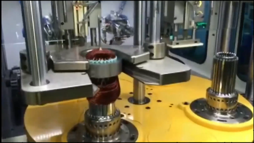 combined stator coil winding and inserting machine