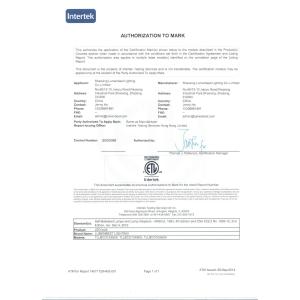 LUMENBEST LIGHTING CO;LTD Certifications