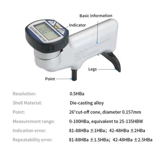 Aluminum Alloys Digital Display Barcol Durometer Hardness Test Machine 934-1S