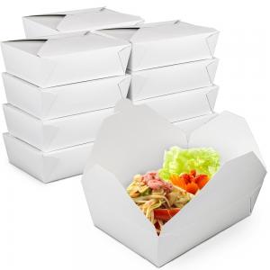 China Disposable Salad Packaging Food Containers Kraft Paper Box for Fast Foods and Takeaway on sale