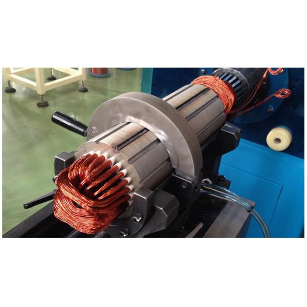 Deep water pump motor stator coil and wedge winding inserter