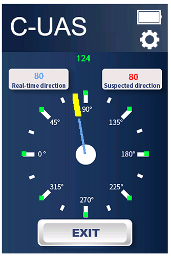 3.5 Inch Touch Screen 1 Km FPV Drone Signal Detector All Round Without Blind Spots