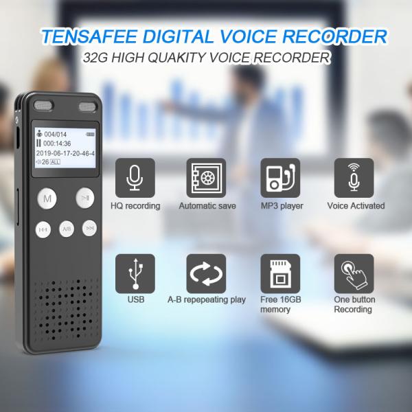 Audio Activated Long Time Recording Mini Spy Digital Voice Recorder