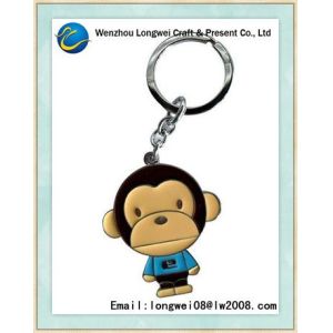 Wholesale Souvenirs plastic Soft PVC Keychain with Printed Logo Monkey shape from china suppliers