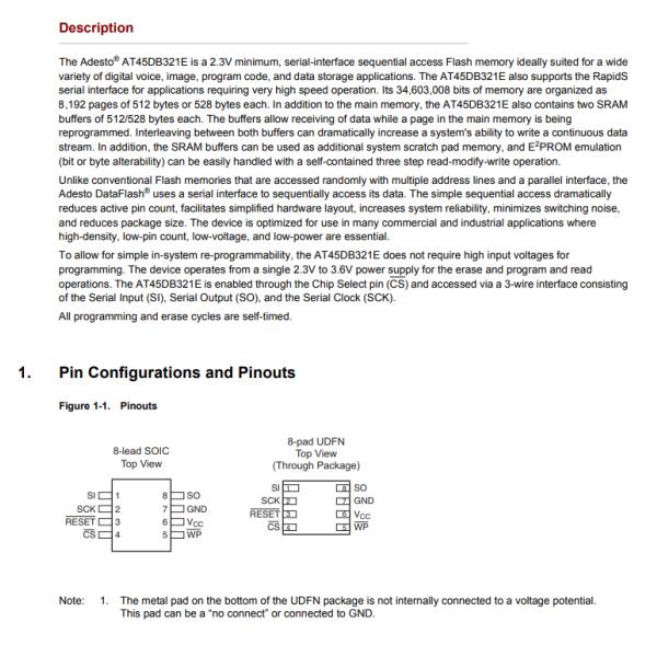 AT45DB321E-SHF2B-T Flash Memory IC Chip 32Mbit SPI 85 MHz 8-SOIC