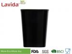 Black Home Use Melamine Coffee Mugs , Food Grade Ceramic Coffee Cup Square 300ml
