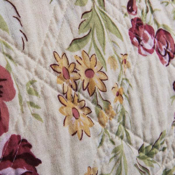 White Quilted Bedspreads And Coverlets 3pcs Printed Machine Quilting