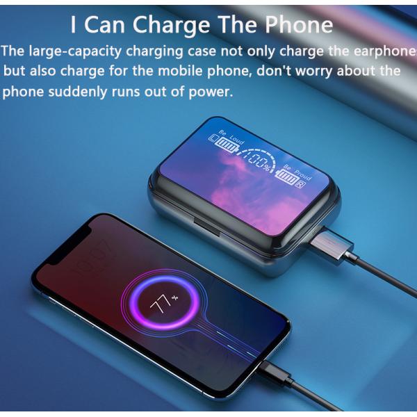 1hrs Charging Wireless Bluetooth Earphones Binaural Call 2000mAH Smart Touch