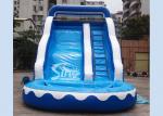 17' ocean wavy commercial kids inflatable water slide with pool made of lead