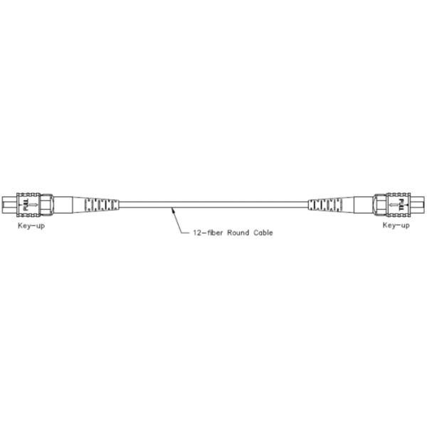 50 Meters Single Mode MTP MPO Cable - Customizable Length Fiber Optic Jumping Cable