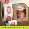 Glossy paper top quality roll stickers label printing with custom design for cake box promotion for sale