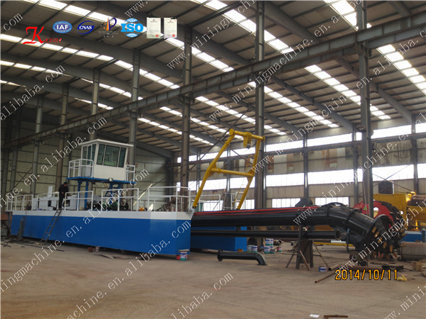 Diesel Power Cutter Suction Dredger 8m Dredging Depth 100cm Draught