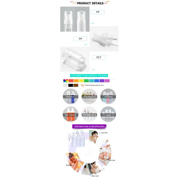 Pink White 100ml 200ml Pump Foam Bottle ODM Services