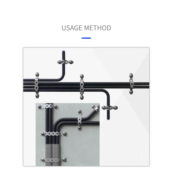 Wire Mounting Solution 100% QC Passed White Metal Rounded Perforated Banding Strip for Wire Bundling