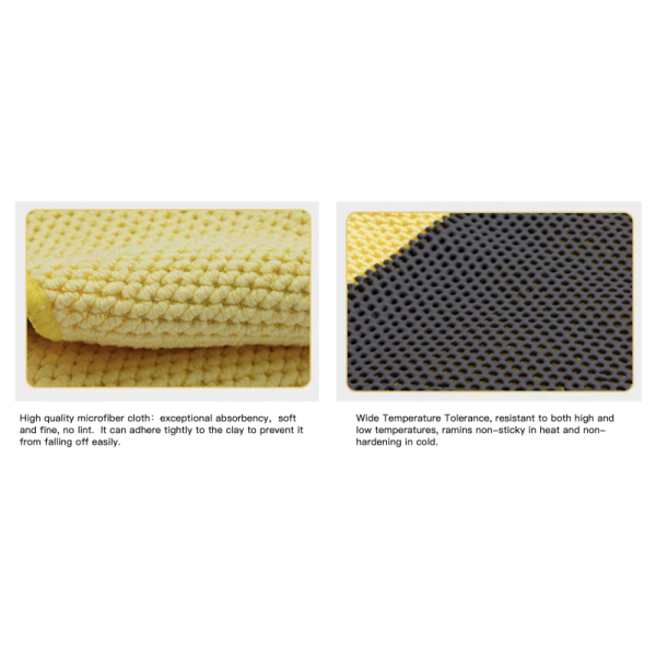 Yellow Microfiber Car Detailing Magic Clay Towel And Cloth Non Scratch