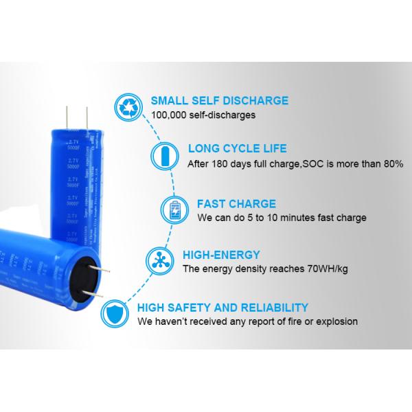 High Energy 2.7V 5000F Radial Super Capacitor Battery Double Electric Layer