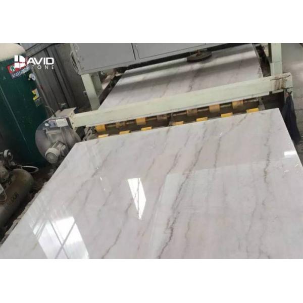 High Purity White Marble Natural Stone Slabs With Veins Polished No Sulfide