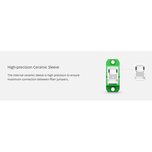 Fiber Optic Adapter E2000 APC To E2000 APC Simplex Coupler With Flange Plastic
