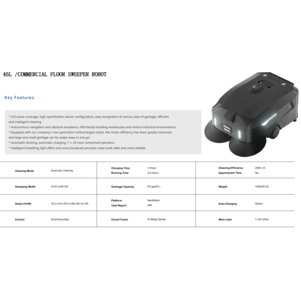 commercial floor sweeper clean robot