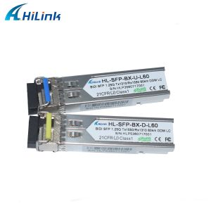 Wholesale 1.25G WDM 1000BASE SFP Transceiver Module T1310nm/R1550nm 60KM BIDI SFP LC/SC from china suppliers