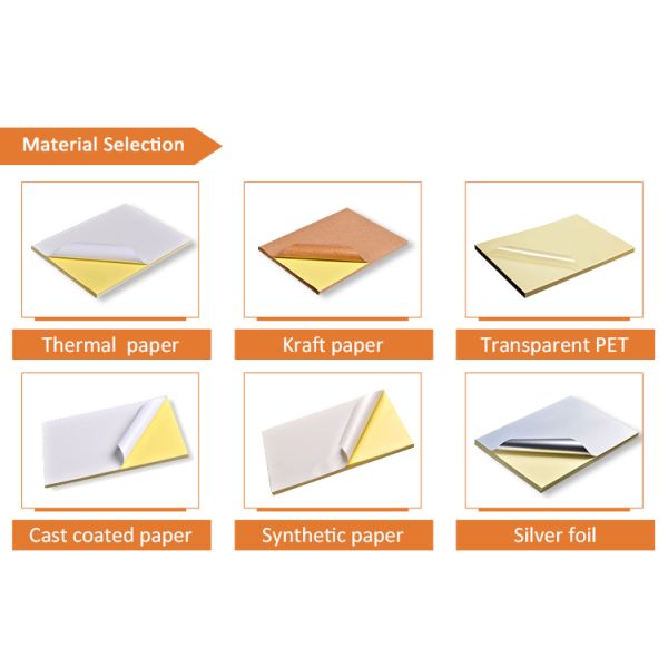 Waterproof A4 Label Stickers with Strong Adhesive and Customizable Size for Logistics and Supermarket Use