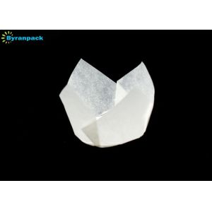 Wholesale Detached Easily Natural Tulip Baking Cups White High Temperature Resistance from china suppliers