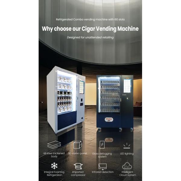 600 Pcs Innovative CBD Cigar Vending Machine With Age Checker Card Reader