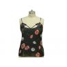 Neck Lace Casual Ladies Wear Floral Strappy Midi Dress Nightwear 100% Polyester Satin for sale