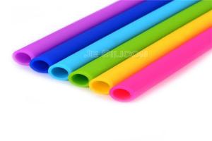 FDA Colorful Food Grade Silicone Straws , Reusable Portable Silicone Straw