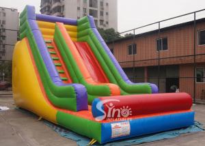 Wholesale Outdoor 19'' High Rainbow Kids Inflatable Slide With Front Load Stopper For Parties from china suppliers
