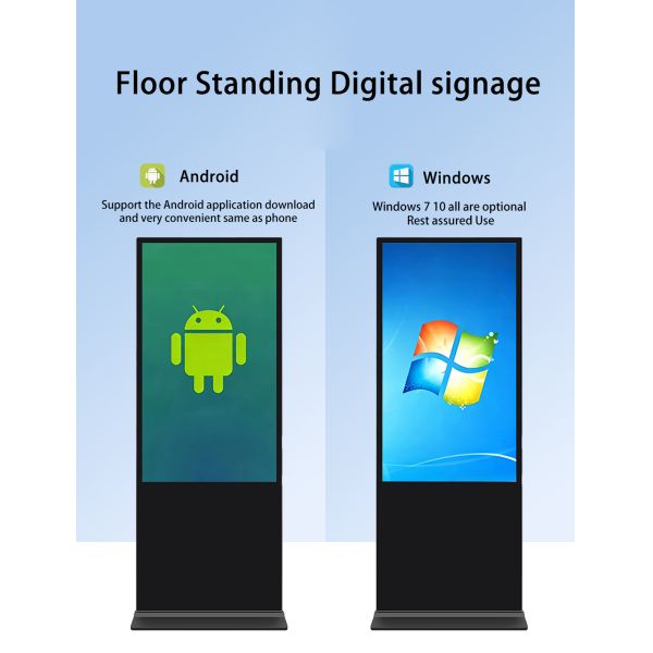65 Inch Floor Standing Digital Signage Kiosk Totem Advertising Player